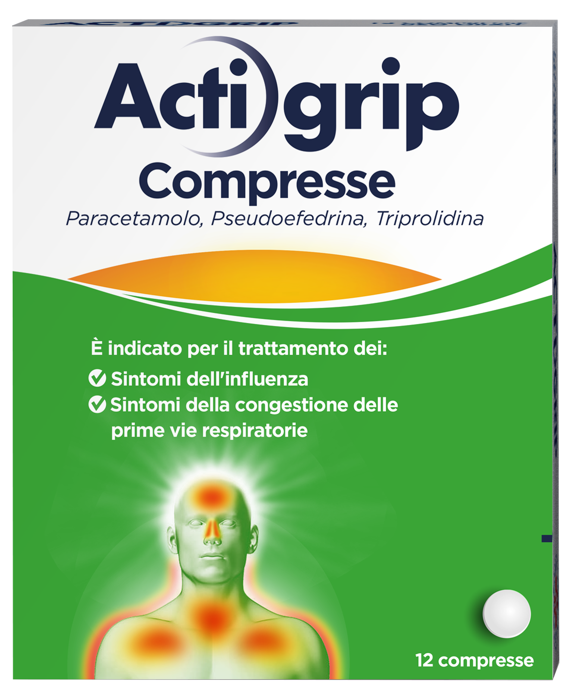 ACTIGRIP*12CPR 2,5+60+500MG - farmacia015