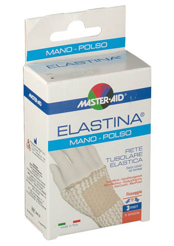 RETE TUBOLARE ELASTICA IPOALLERGENICA MASTER-AID ELASTINA MANO/POLSO 3 MT IN TENSIONE CALIBRO 3 CM - farmacia015