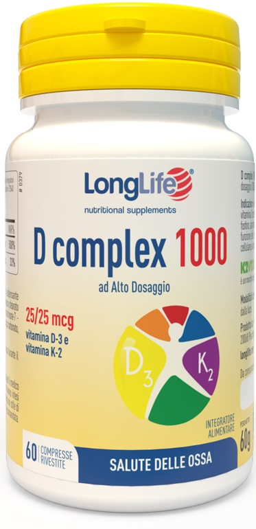 LONGLIFE D COMPLEX 1000 60 COMPRESSE - farmacia015