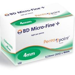 AGO PER PENNA DA INSULINA BD MICROFINE PENTAPOINT GAUGE 32 4 MM 100 PEZZI - farmacia015
