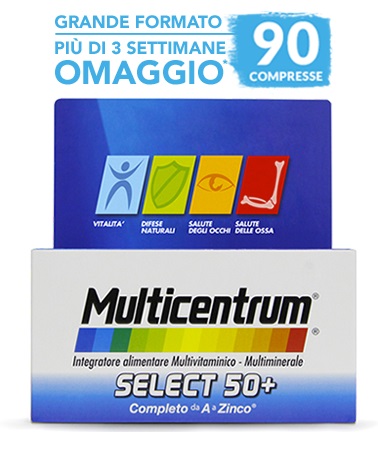 MULTICENTRUM SELECT 50+ 90 COMPRESSE - farmacia015