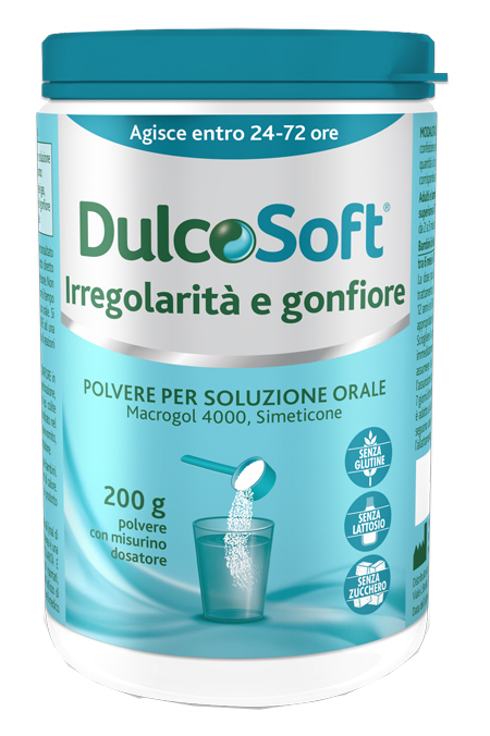 DULCOSOFT IRREGOLARITA' E GONFIORE POLVERE SOLUBILE 200 G - farmacia015