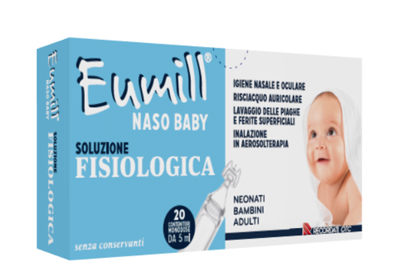 EUMILL NASO BABY SOLUZIONE FISIOLOGICA 20 CONTENITORI MONODOSE 5 ML - farmacia015