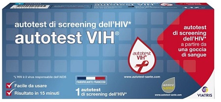AUTOTEST VIH SCREENING DELL'HIV CONTIENE 1 AUTOTEST + SOLUZIONE + BISTURI + CEROTTO + GARZA + SALVIETTA DISINFETTANTE - farmacia015
