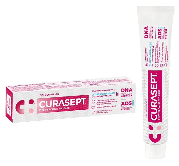 CURASEPT GEL DENTIFRICIO ADS DNA TRATTAMENTO LENITIVO 75 ML - farmacia015