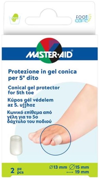 PROTEZIONE CONICA MASTER-AID FOOTCARE 5 DITO 2 PEZZI C3 - farmacia015