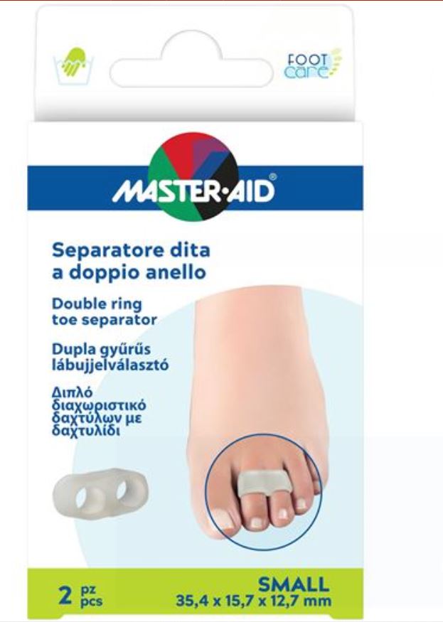 SEPARATORE DITA MASTER-AID FOOTCARE CON ANELLO DOPPIO SMALL 2 PEZZI C10 - farmacia015